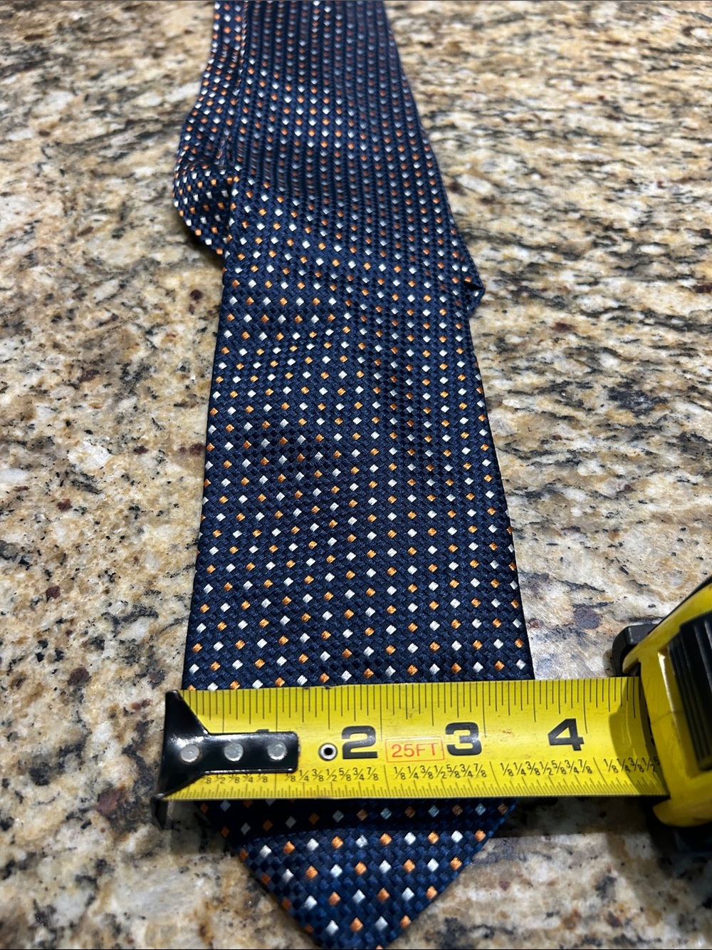 Bergdorf Goodman Navy Blue Patterned Men's Tie - Unbranded